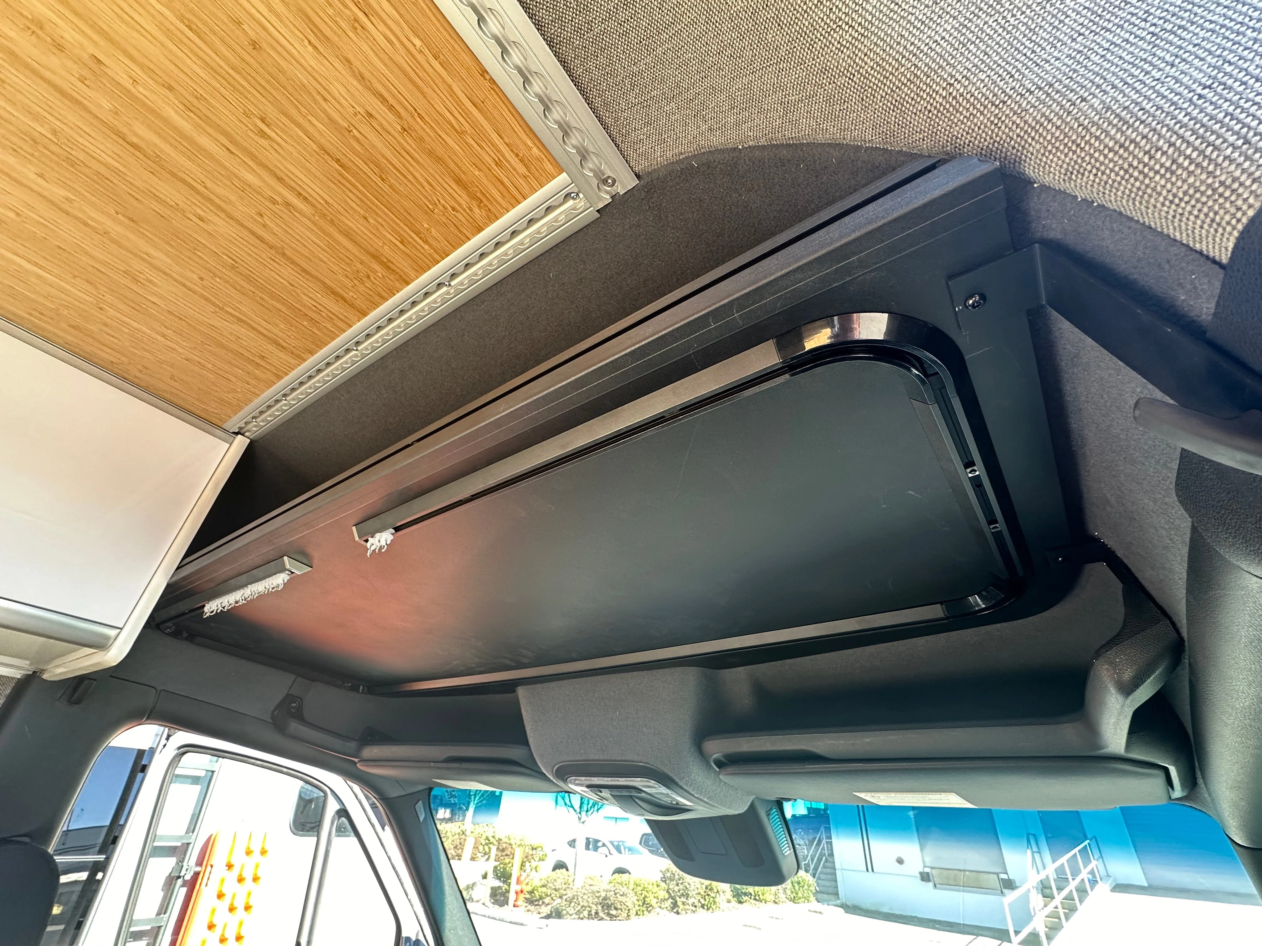 Aluminum Headliner Shelf for Sprinter | Built-in Curtain Rails - Image 3