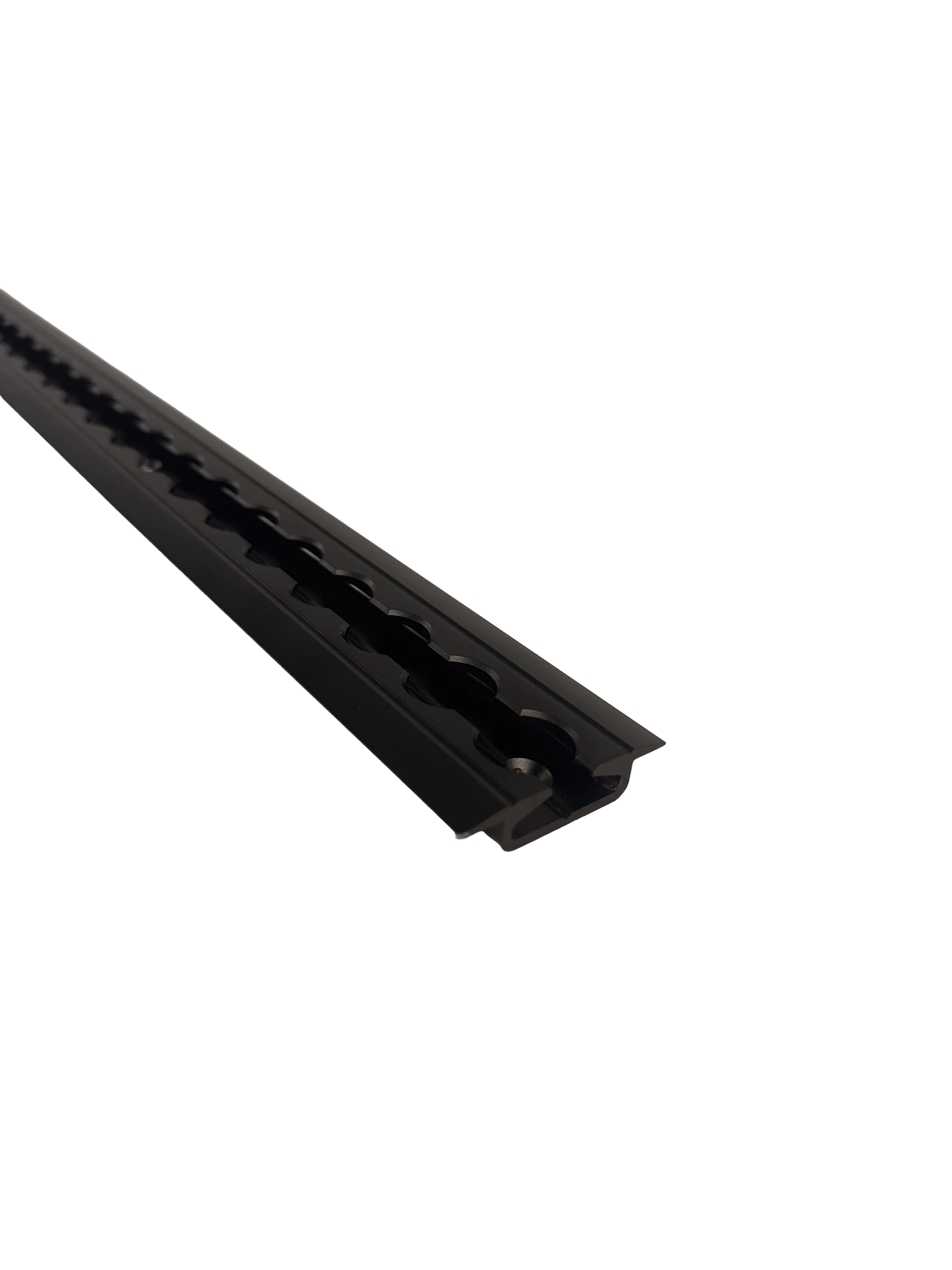 Flanged L Track For Campers - Anodized Matte Black
