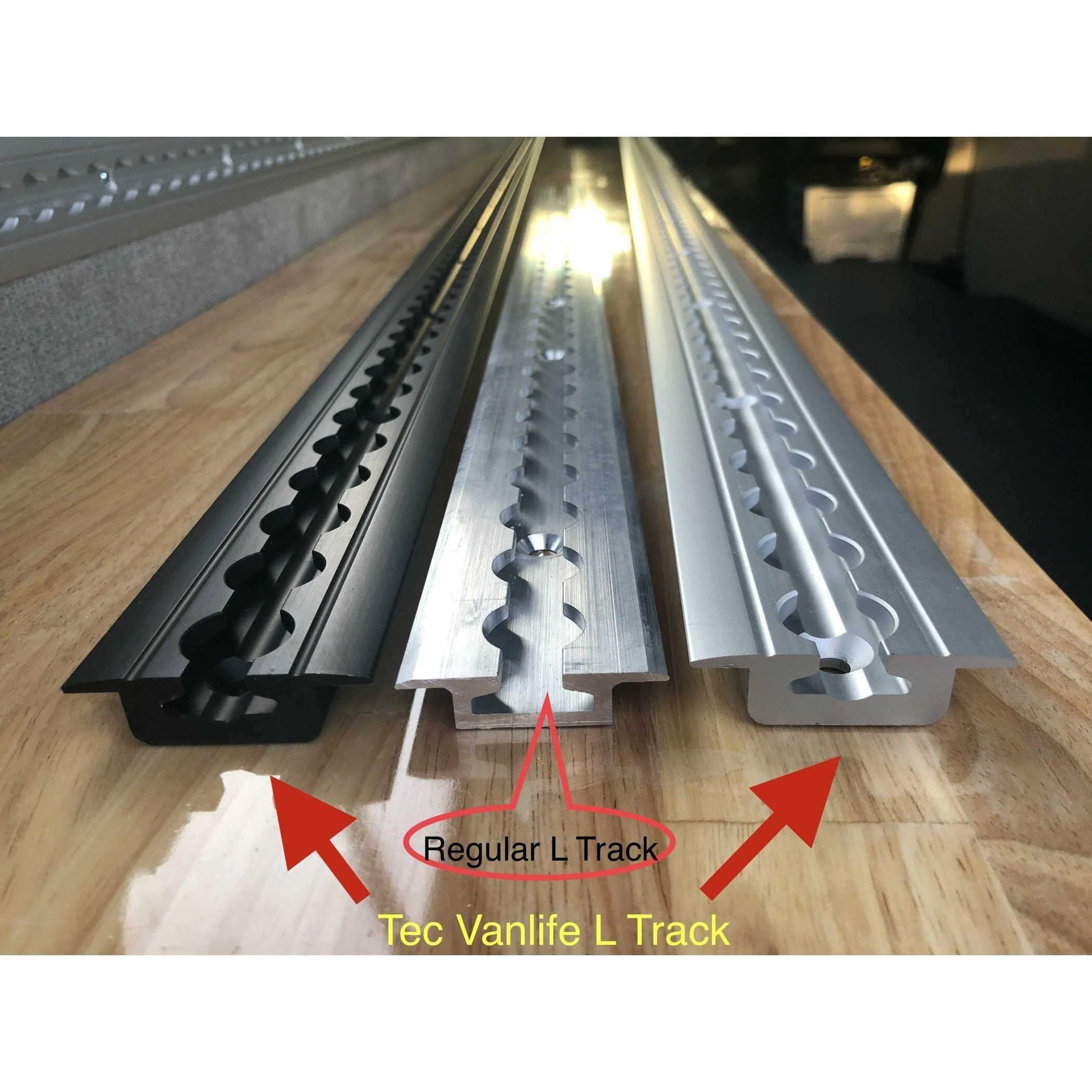 Flanged / Recessed "BEEFY" L Track | Tec Vanlife - Image 4